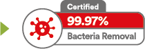 99.97% bacteria removal